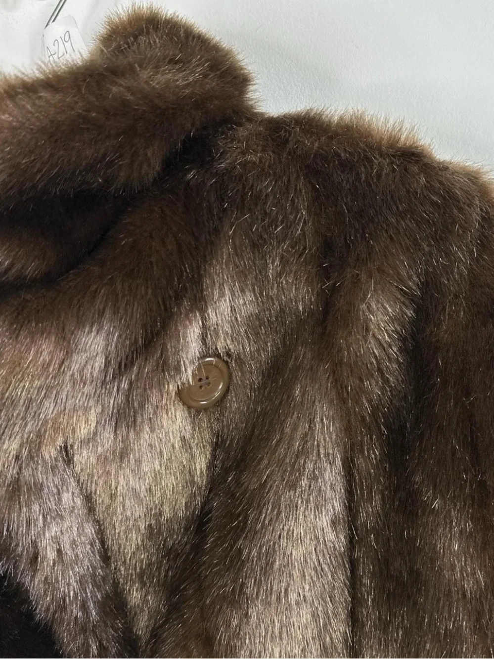 1X Dennis Basso - Vintage Brown Faux Fur Coat